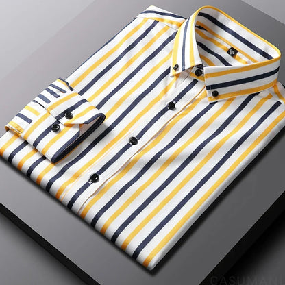 Jermaine | Camicia in cotone a righe dal taglio morbido