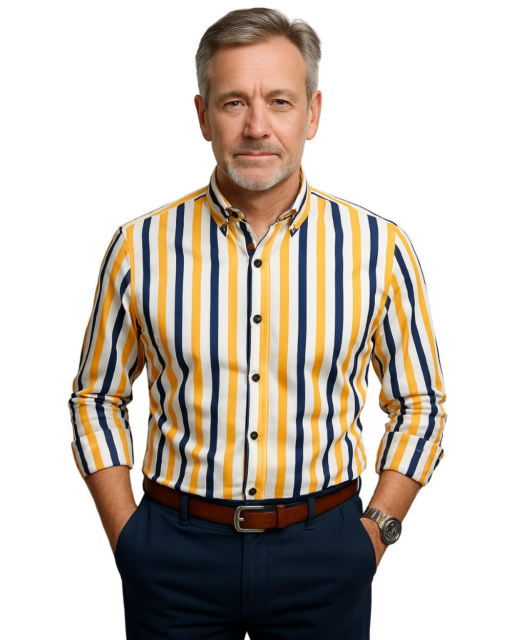 Jermaine | Camicia in cotone a righe dal taglio morbido