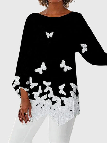 Alayah | Elegante top con scollo rotondo
