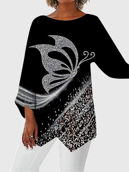 Alayah | Elegante top con scollo rotondo