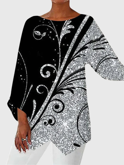 Alayah | Elegante top con scollo rotondo