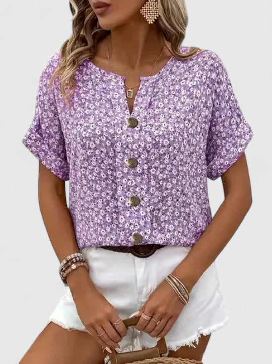 Sabine - Elegante top estivo a fiori