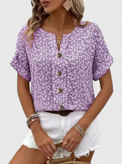 Sabine - Elegante top estivo a fiori