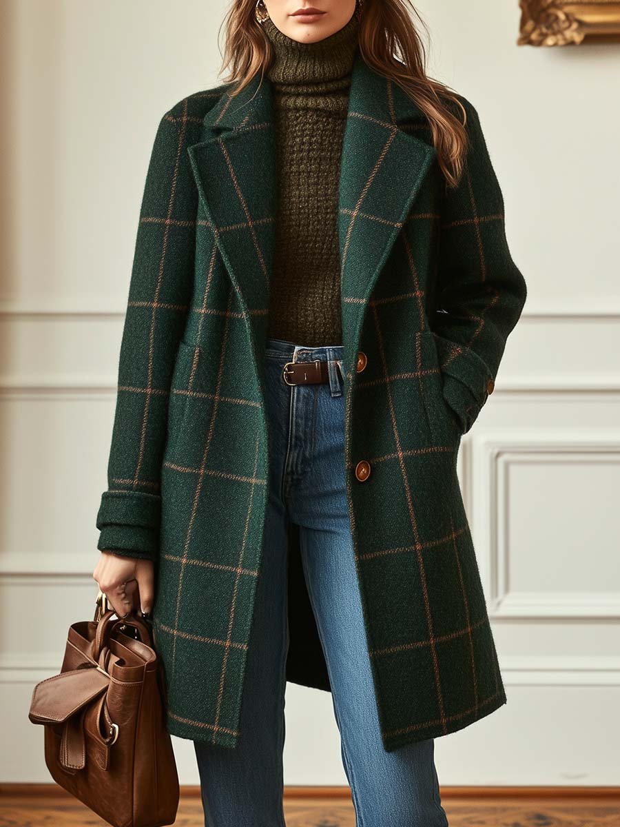 Cappotto a quadri in lana di Jennifer