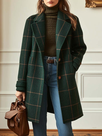 Cappotto a quadri in lana di Jennifer
