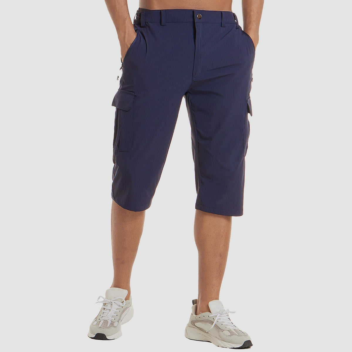 Brandon | Pantaloncini casual da uomo con tasche cargo, lunghezza al ginocchio