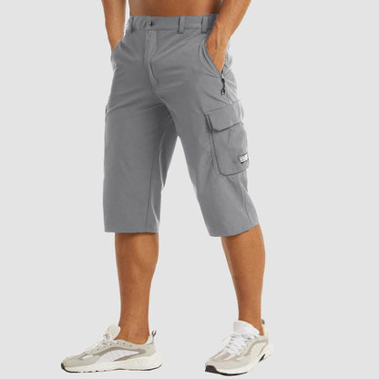 Brandon | Pantaloncini casual da uomo con tasche cargo, lunghezza al ginocchio