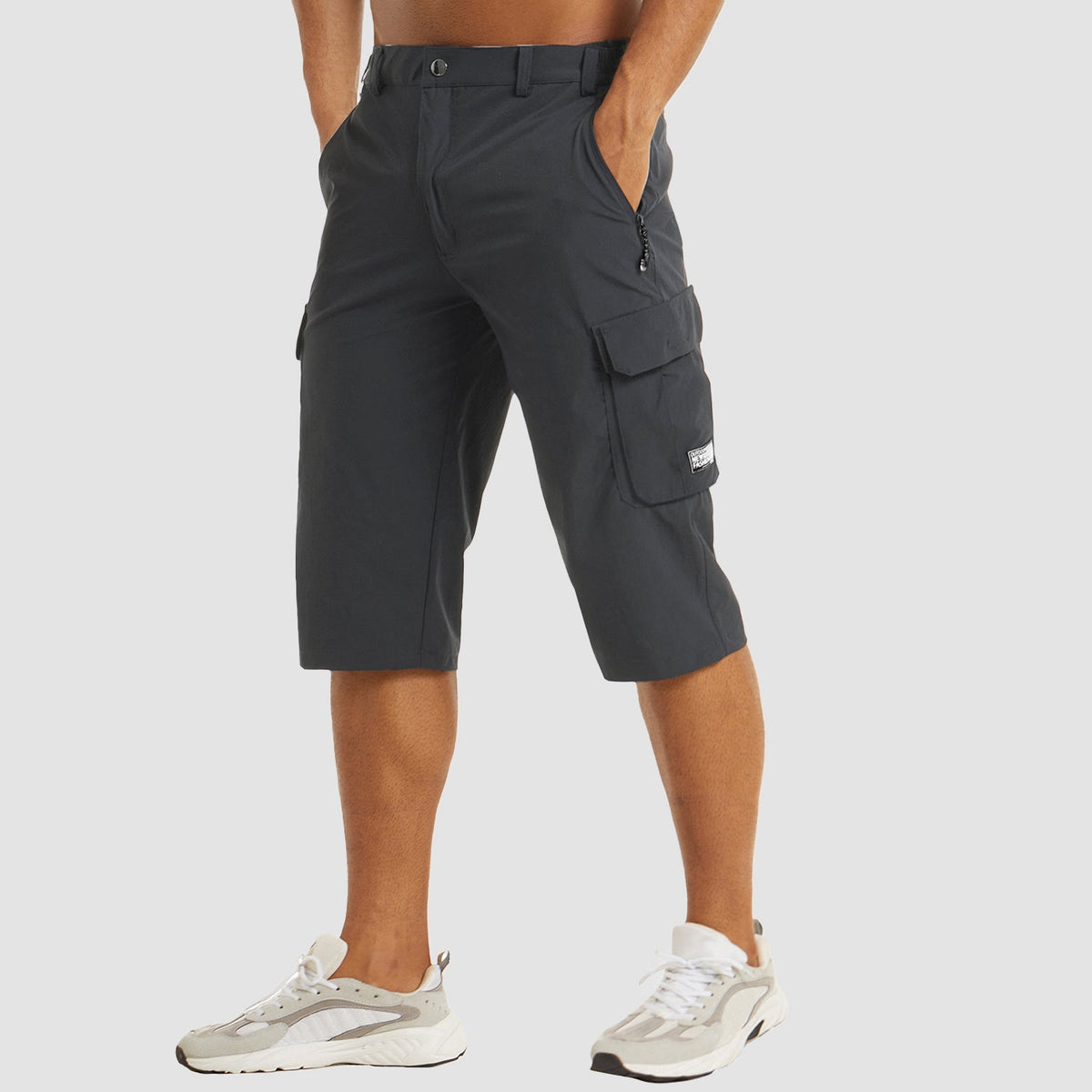 Brandon | Pantaloncini casual da uomo con tasche cargo, lunghezza al ginocchio