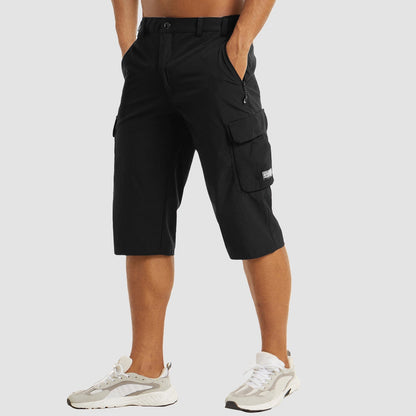 Brandon | Pantaloncini casual da uomo con tasche cargo, lunghezza al ginocchio