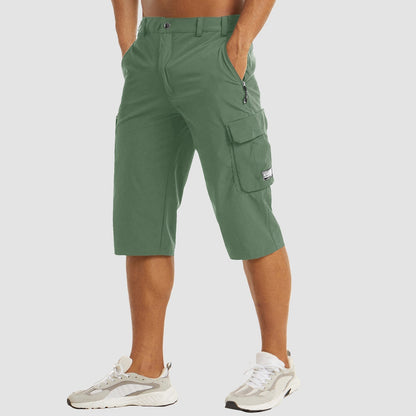 Brandon | Pantaloncini casual da uomo con tasche cargo, lunghezza al ginocchio