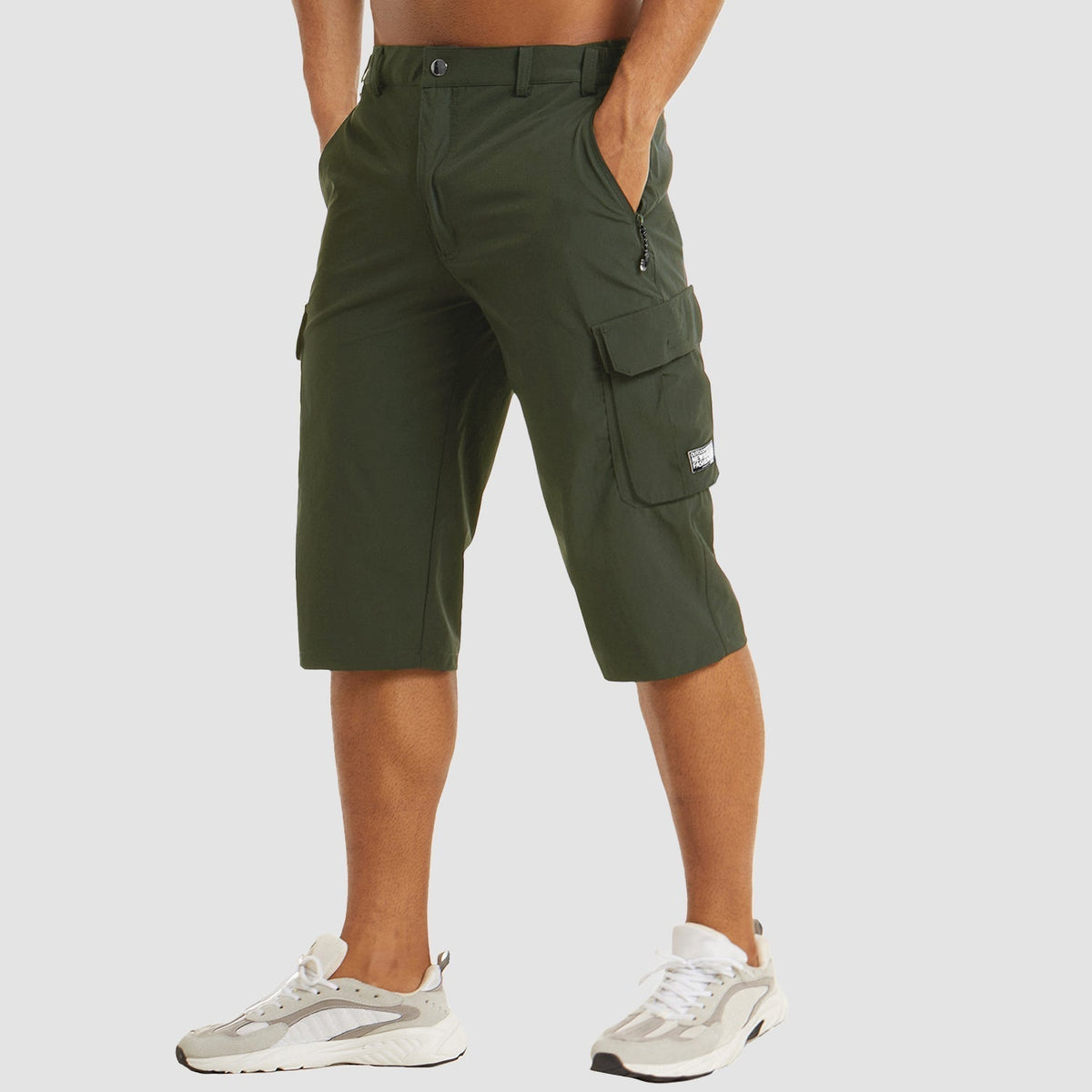 Brandon | Pantaloncini casual da uomo con tasche cargo, lunghezza al ginocchio