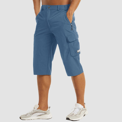 Brandon | Pantaloncini casual da uomo con tasche cargo, lunghezza al ginocchio