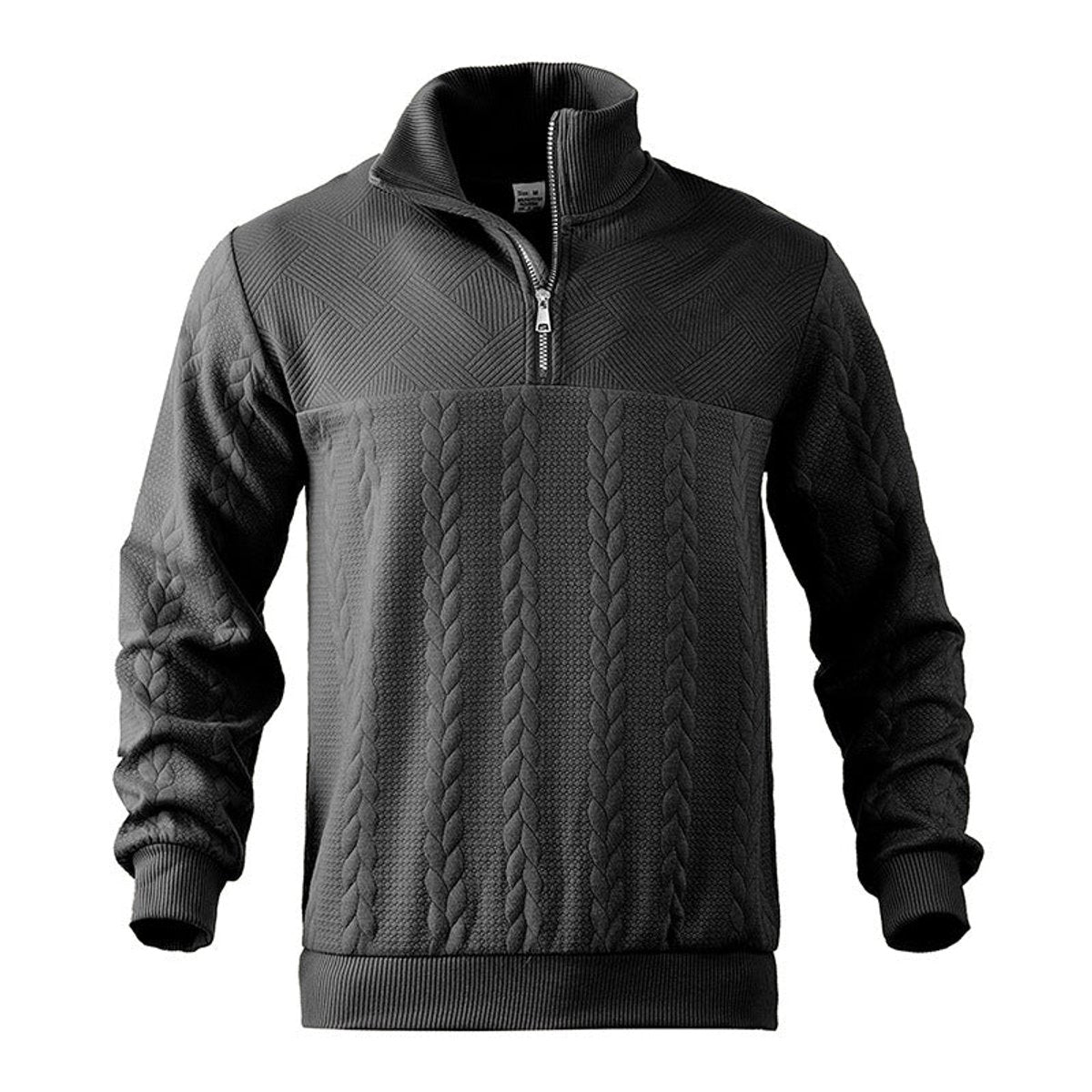 Alexander | Maglione da uomo a trecce con zip a un quarto