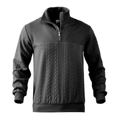 Alexander | Maglione da uomo a trecce con zip a un quarto