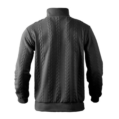 Alexander | Maglione da uomo a trecce con zip a un quarto