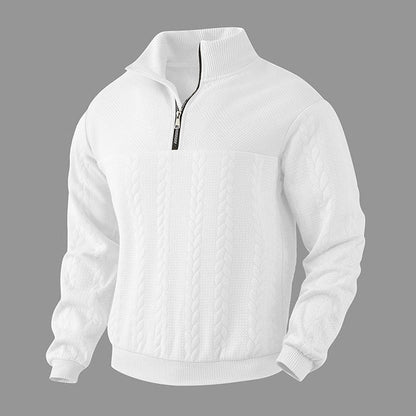 Alexander | Maglione da uomo a trecce con zip a un quarto