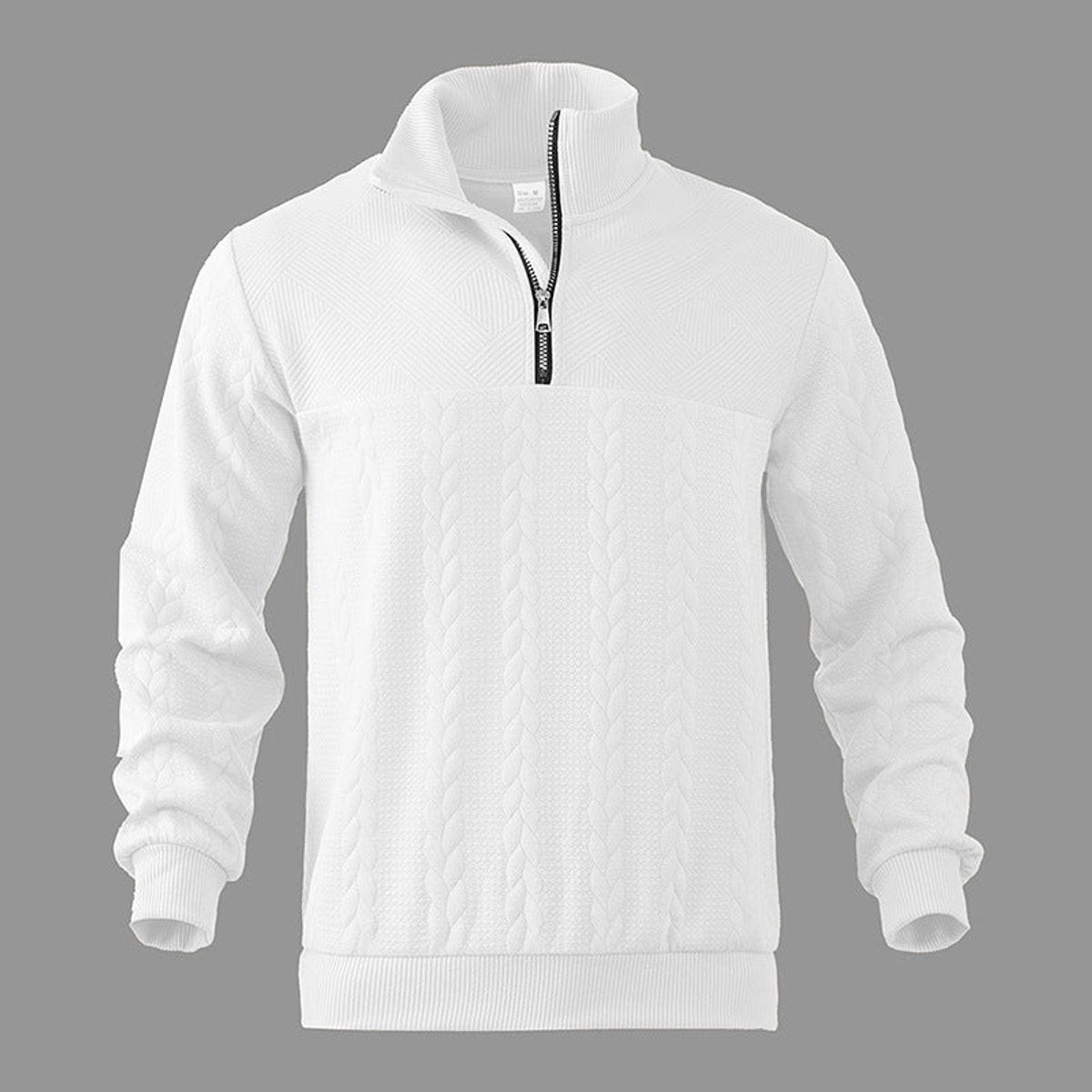 Alexander | Maglione da uomo a trecce con zip a un quarto