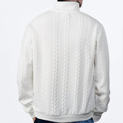 Alexander | Maglione da uomo a trecce con zip a un quarto