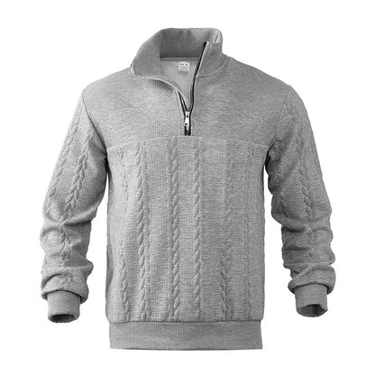 Alexander | Maglione da uomo a trecce con zip a un quarto