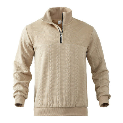 Alexander | Maglione da uomo a trecce con zip a un quarto