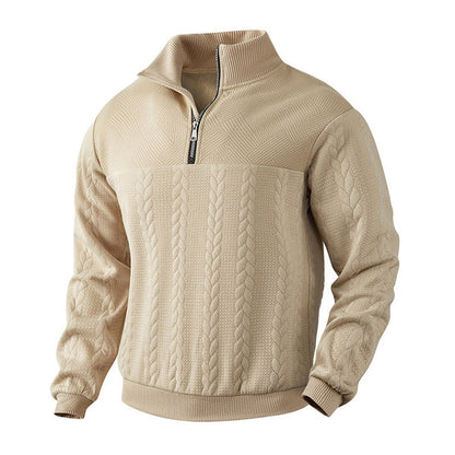 Alexander | Maglione da uomo a trecce con zip a un quarto