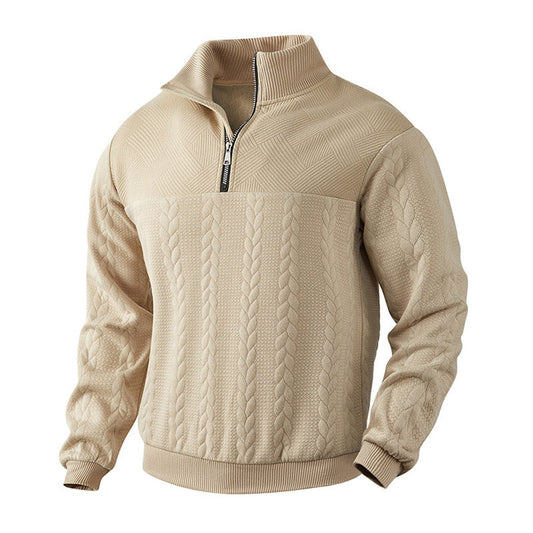 Alexander | Maglione da uomo a trecce con zip a un quarto