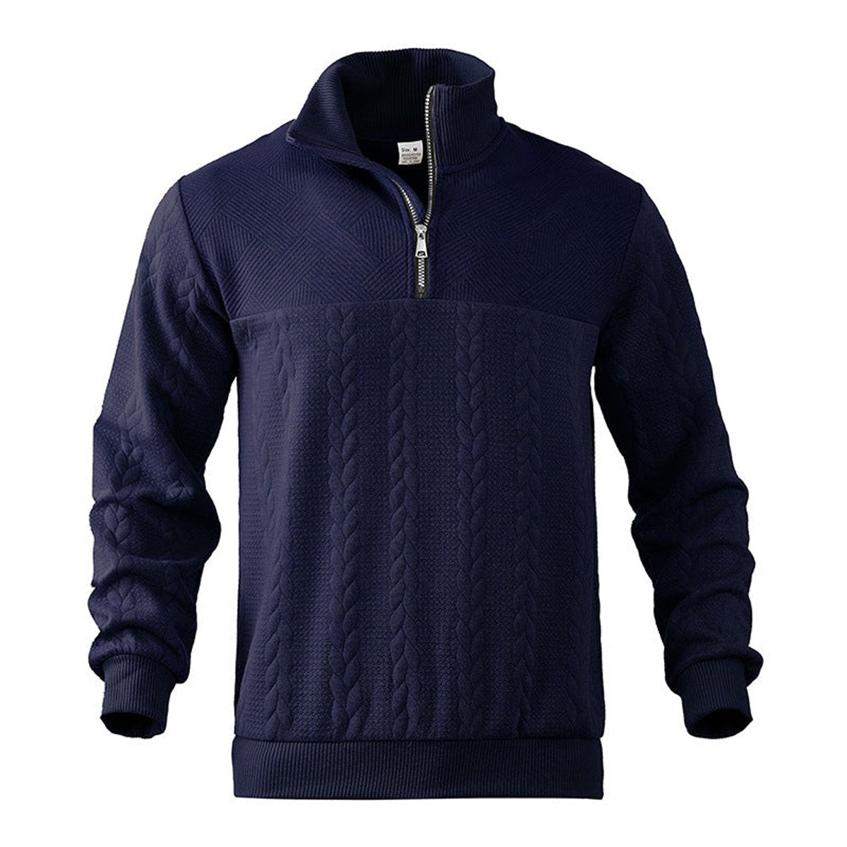 Alexander | Maglione da uomo a trecce con zip a un quarto