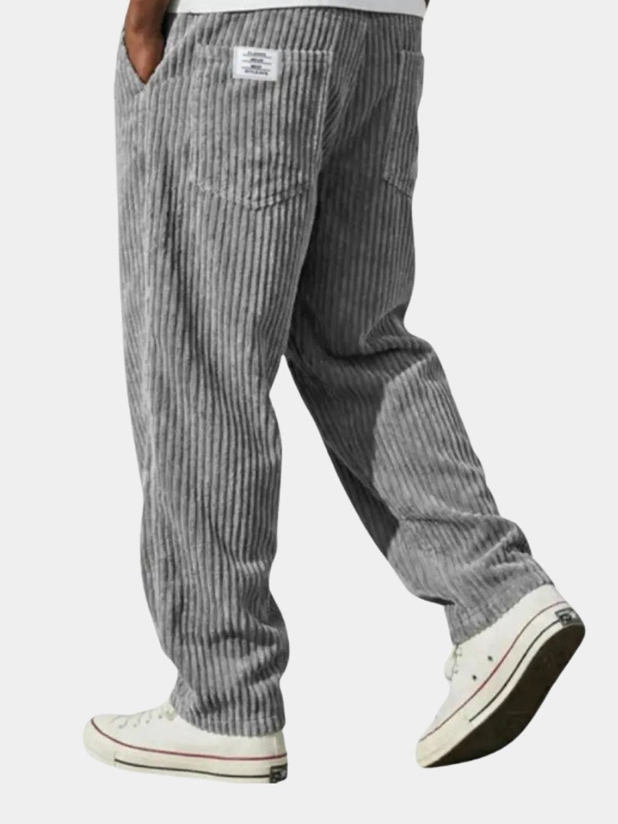 Sebastian | Pantaloni da uomo in velluto a coste, vestibilità comoda, con coulisse in vita