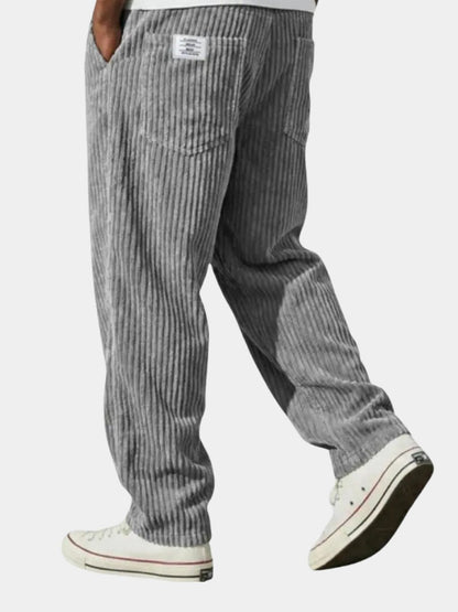 Sebastian | Pantaloni da uomo in velluto a coste, vestibilità comoda, con coulisse in vita