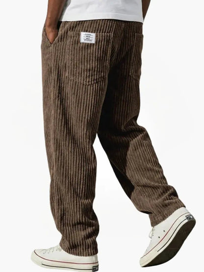 Sebastian | Pantaloni da uomo in velluto a coste, vestibilità comoda, con coulisse in vita