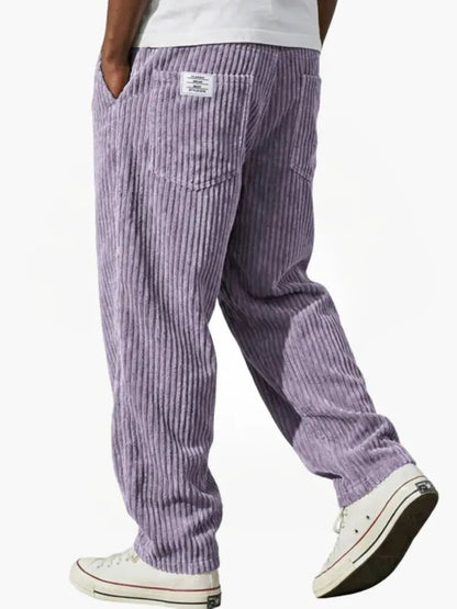 Sebastian | Pantaloni da uomo in velluto a coste, vestibilità comoda, con coulisse in vita