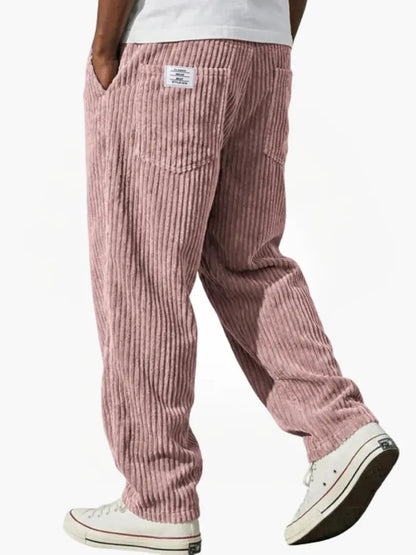 Sebastian | Pantaloni da uomo in velluto a coste, vestibilità comoda, con coulisse in vita