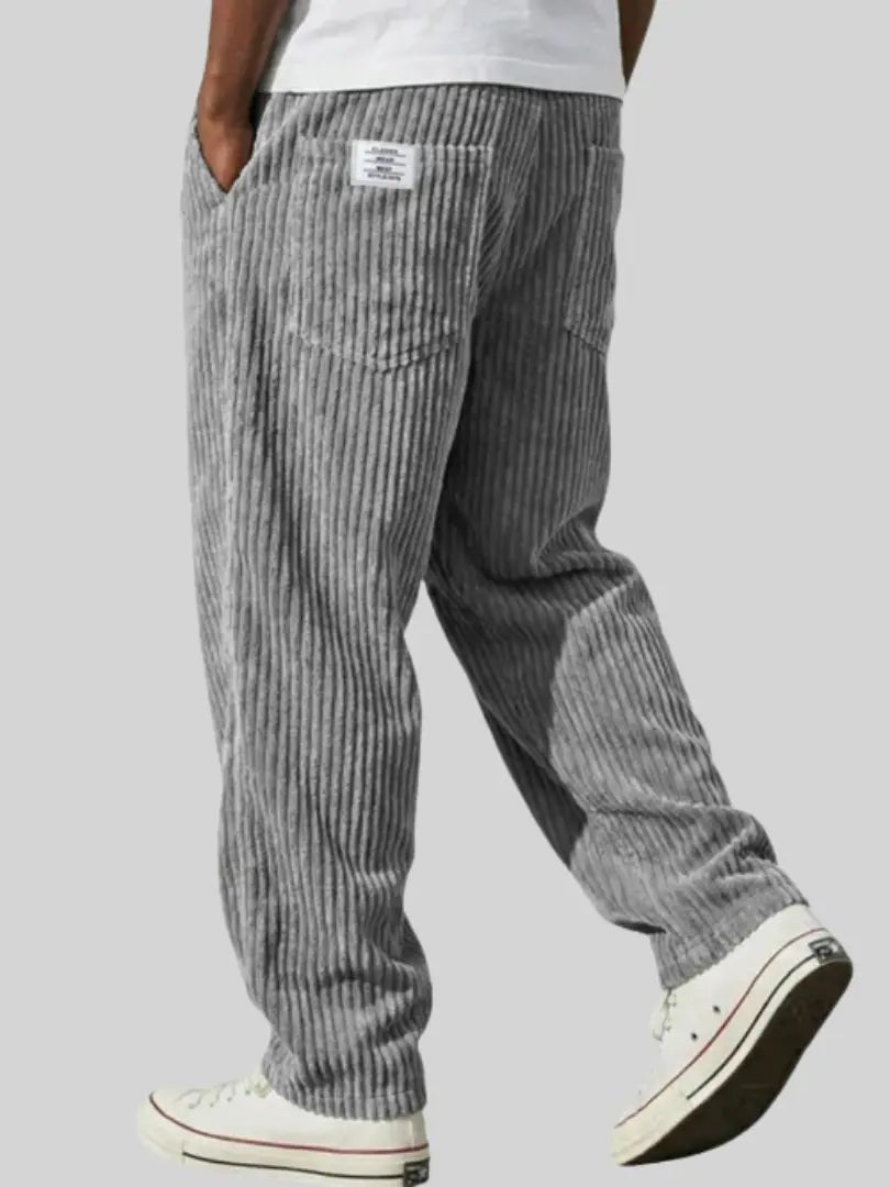 Sebastian | Pantaloni da uomo in velluto a coste, vestibilità comoda, con coulisse in vita