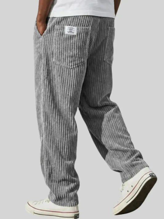 Sebastian | Pantaloni da uomo in velluto a coste, vestibilità comoda, con coulisse in vita