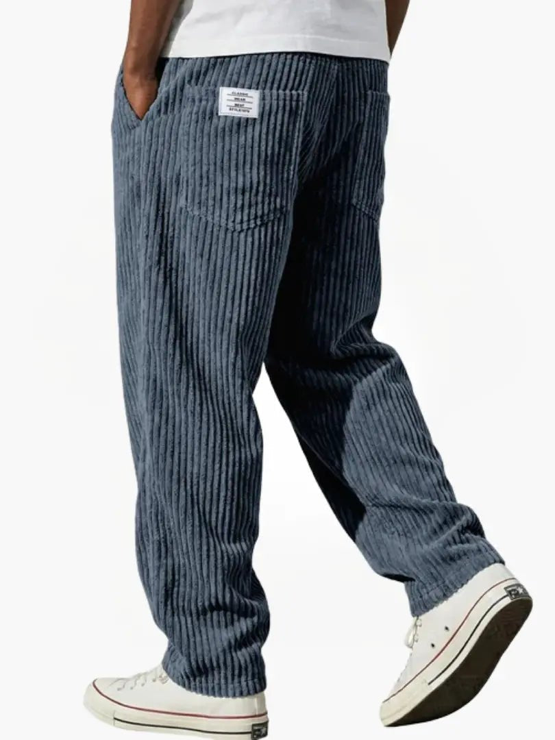 Sebastian | Pantaloni da uomo in velluto a coste, vestibilità comoda, con coulisse in vita