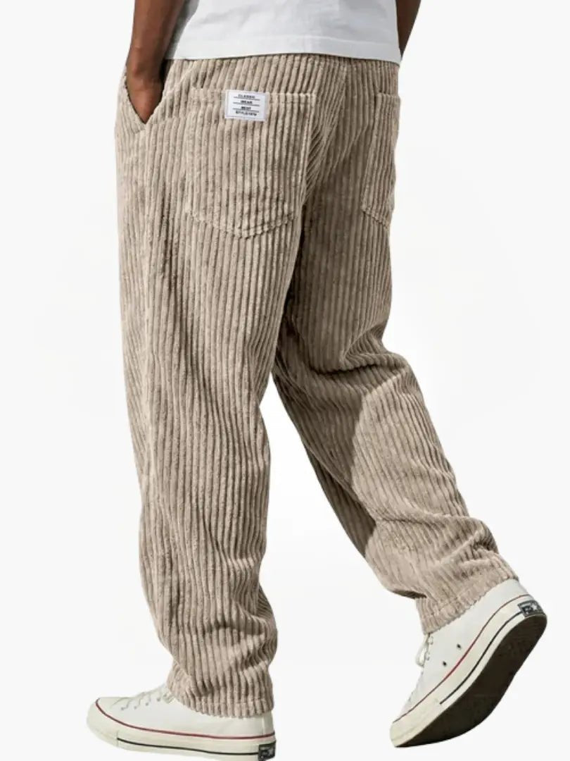 Sebastian | Pantaloni da uomo in velluto a coste, vestibilità comoda, con coulisse in vita