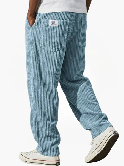 Sebastian | Pantaloni da uomo in velluto a coste, vestibilità comoda, con coulisse in vita