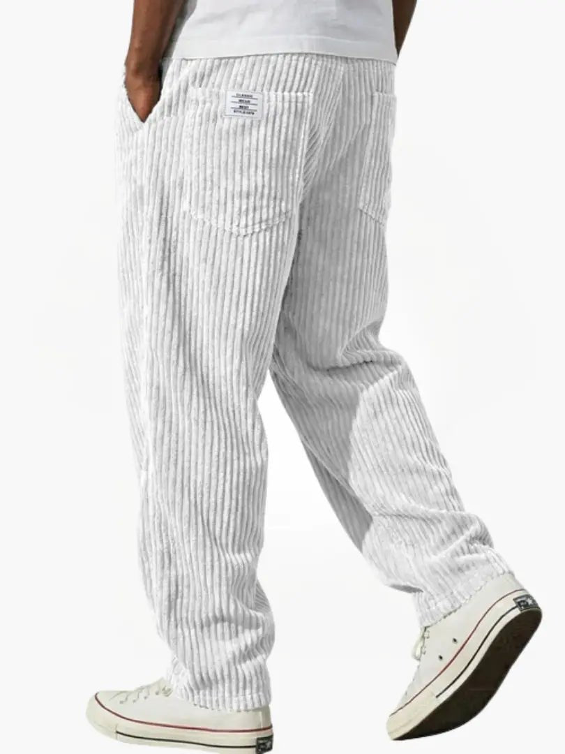 Sebastian | Pantaloni da uomo in velluto a coste, vestibilità comoda, con coulisse in vita
