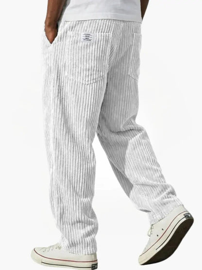 Sebastian | Pantaloni da uomo in velluto a coste, vestibilità comoda, con coulisse in vita