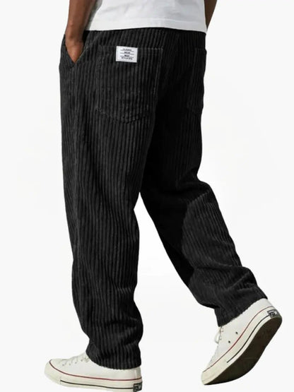 Sebastian | Pantaloni da uomo in velluto a coste, vestibilità comoda, con coulisse in vita