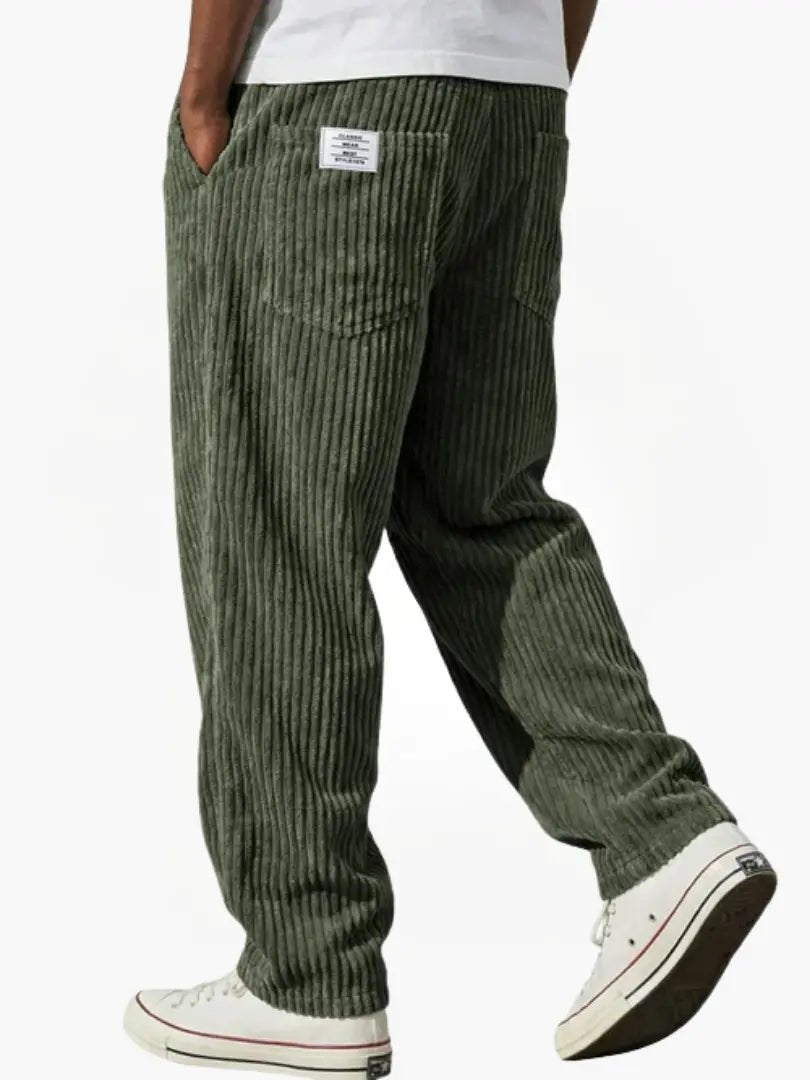 Sebastian | Pantaloni da uomo in velluto a coste, vestibilità comoda, con coulisse in vita