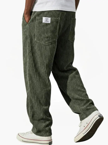 Sebastian | Pantaloni da uomo in velluto a coste, vestibilità comoda, con coulisse in vita