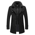 Caleb | Cappotto da uomo monopetto a doppio strato in misto lana