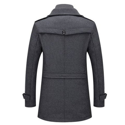 Caleb | Cappotto da uomo monopetto a doppio strato in misto lana