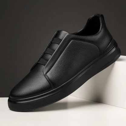 Oliver | Sneakers da uomo in pelle senza lacci con cinturino elastico, stile casual