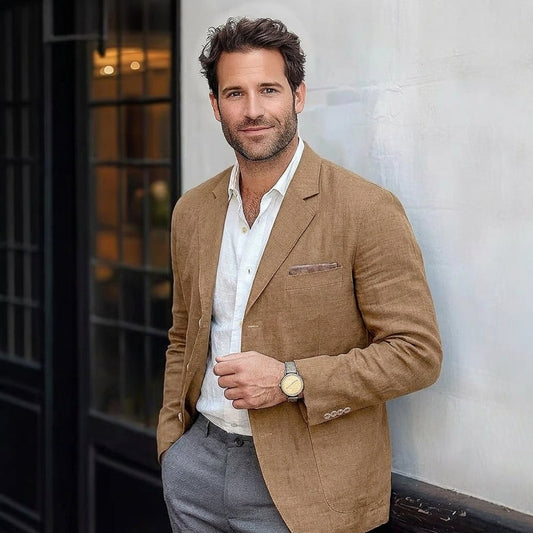 Owen | Giacca blazer da uomo leggera in lino, senza struttura