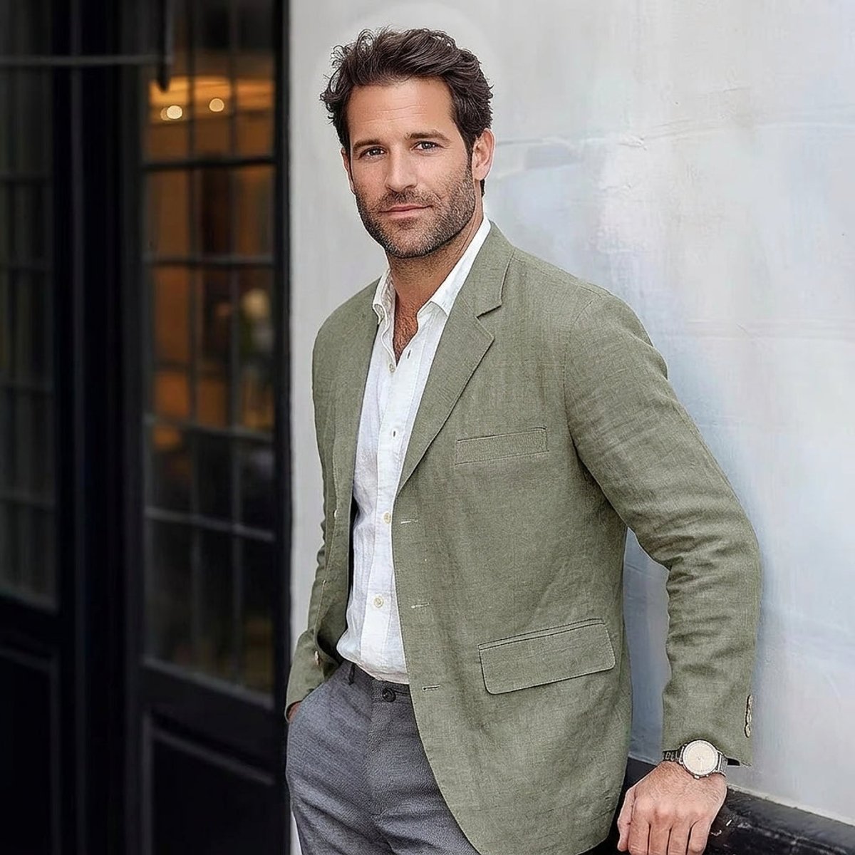 Owen | Giacca blazer da uomo leggera in lino, senza struttura