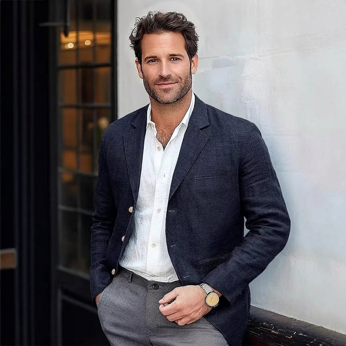 Owen | Giacca blazer da uomo leggera in lino, senza struttura
