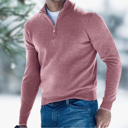 Aiden | Maglione da uomo in morbida maglia con zip a un quarto
