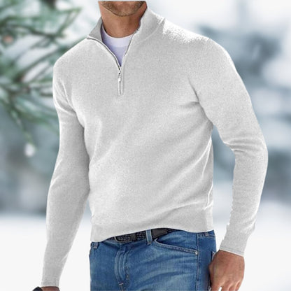 Aiden | Maglione da uomo in morbida maglia con zip a un quarto
